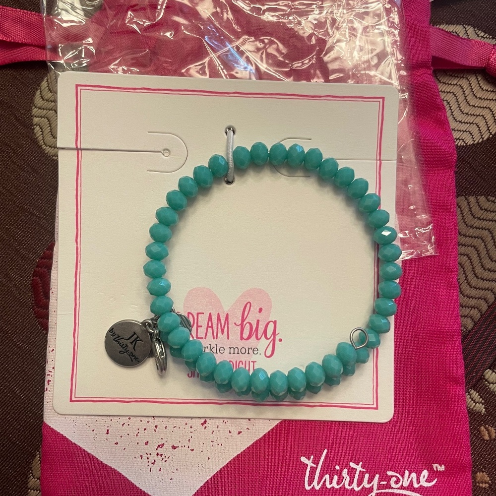 Thirty-one Beaded Charm Bracelet